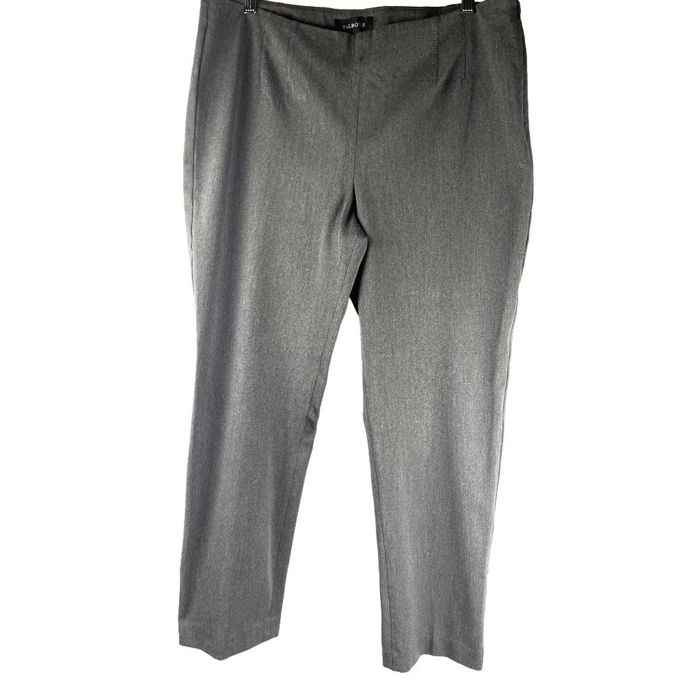 Talbot’s Classic Side Zip Grey Pants Slacks women”s Size 14